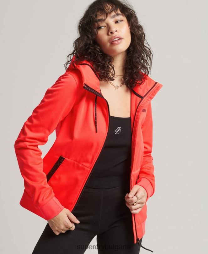 Superdry облекло N00H5597 корал Жени технологично софтшел яке