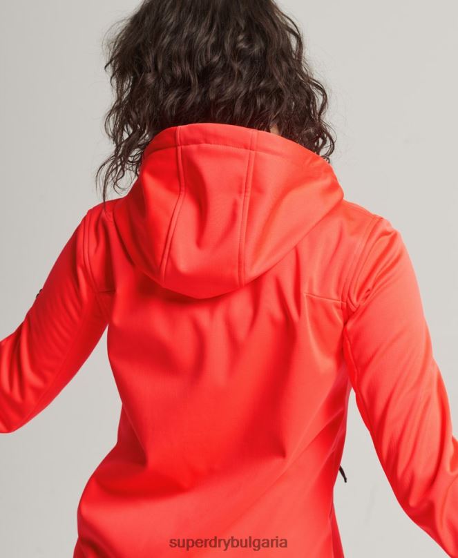 Superdry облекло N00H5597 корал Жени технологично софтшел яке