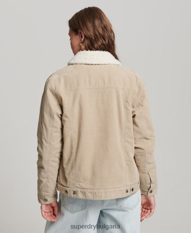 Superdry облекло N00H5599 сметана Жени шерпа жилетка на камион