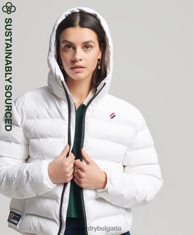 Superdry облекло N00H5603 бяло Жени всесезонно подплатено яке
