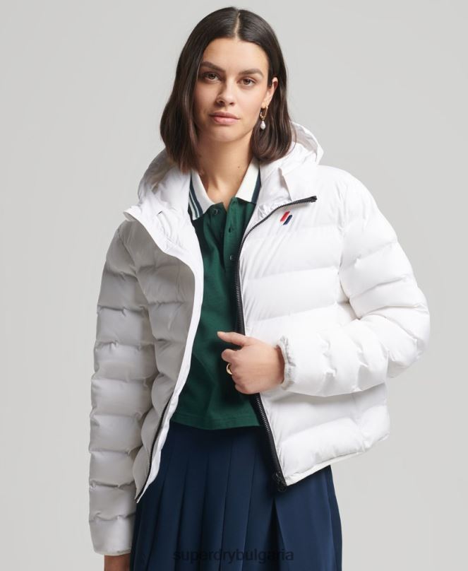 Superdry облекло N00H5603 бяло Жени всесезонно подплатено яке