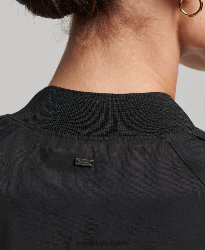 Superdry облекло N00H5606 черен Жени купро бомбър яке