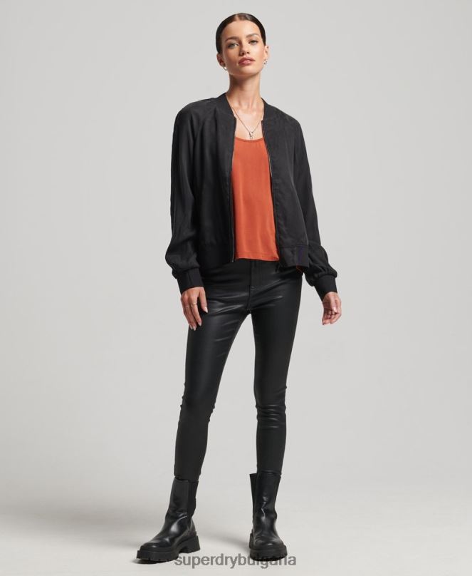 Superdry облекло N00H5606 черен Жени купро бомбър яке