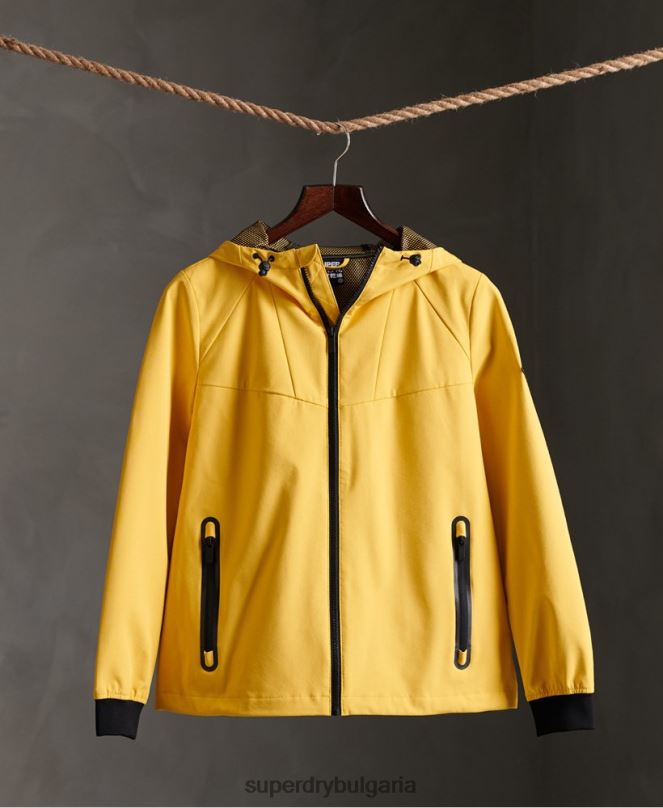 Superdry облекло N00H5608 жълто Жени echo beach cagoule