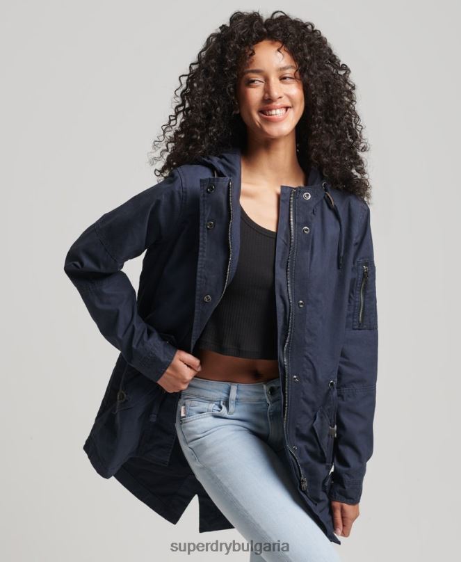Superdry облекло N00H5609 военноморски флот Жени поле парка