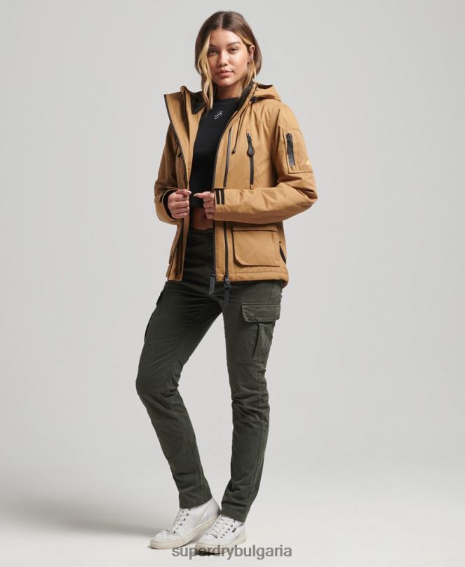 Superdry облекло N00H5611 кафяво Жени върховно яке от микрофибър sd-wind