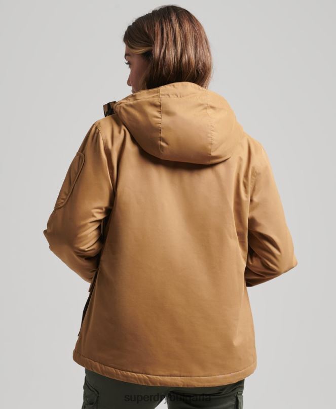 Superdry облекло N00H5611 кафяво Жени върховно яке от микрофибър sd-wind