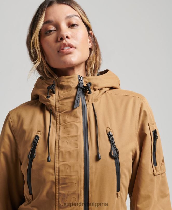 Superdry облекло N00H5611 кафяво Жени върховно яке от микрофибър sd-wind