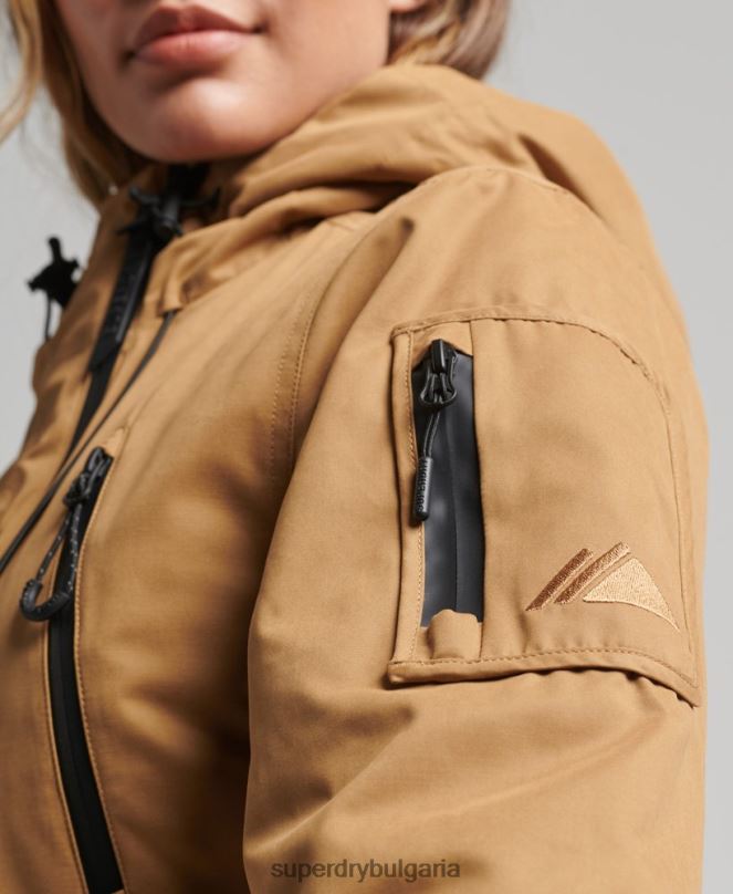Superdry облекло N00H5611 кафяво Жени върховно яке от микрофибър sd-wind