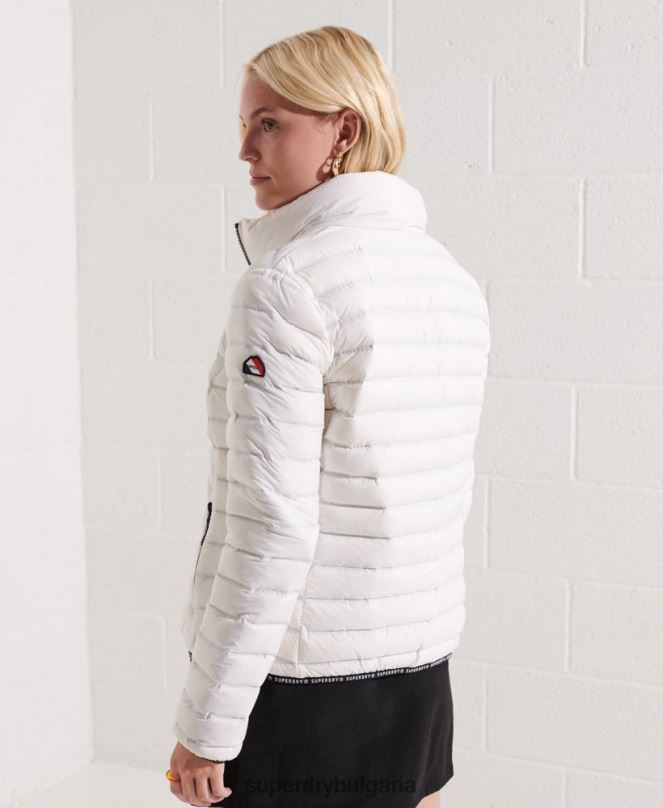 Superdry облекло N00H5612 бяло Жени пухено яке с ядро