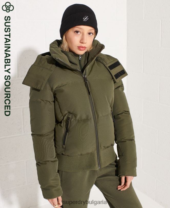 Superdry облекло N00H5613 каки Жени кодово яке еверест бомбър