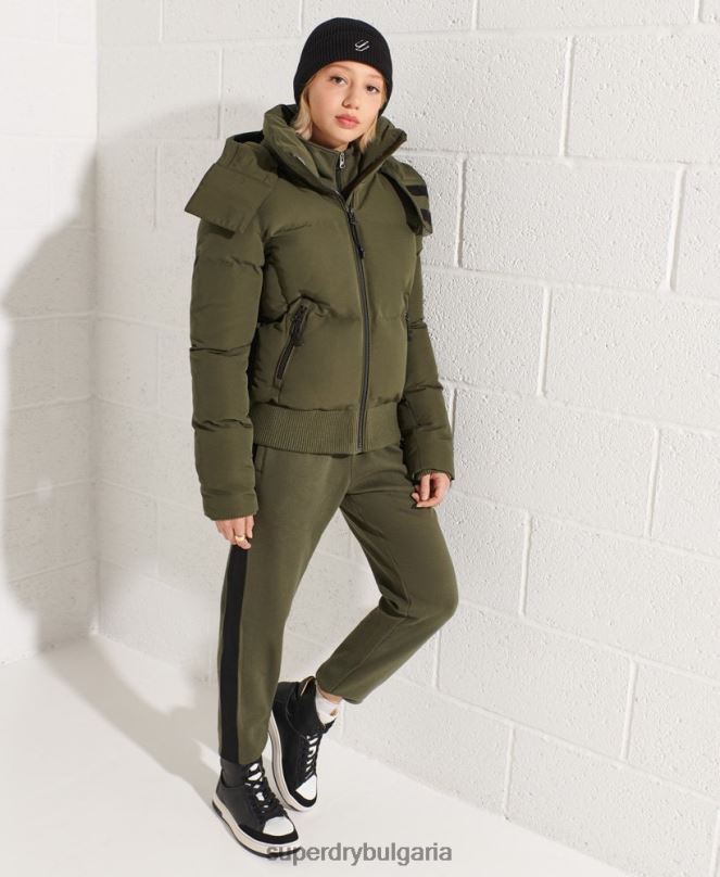 Superdry облекло N00H5613 каки Жени кодово яке еверест бомбър