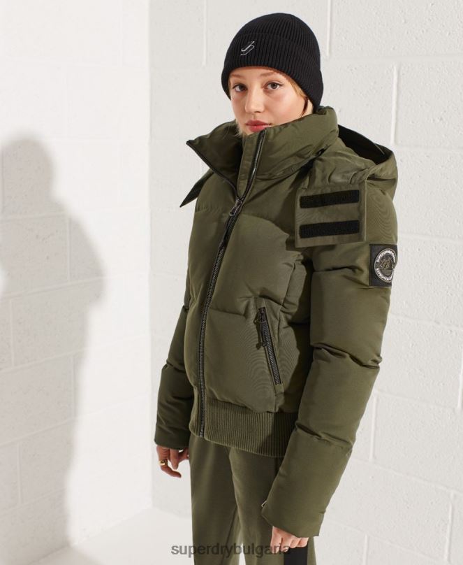 Superdry облекло N00H5613 каки Жени кодово яке еверест бомбър