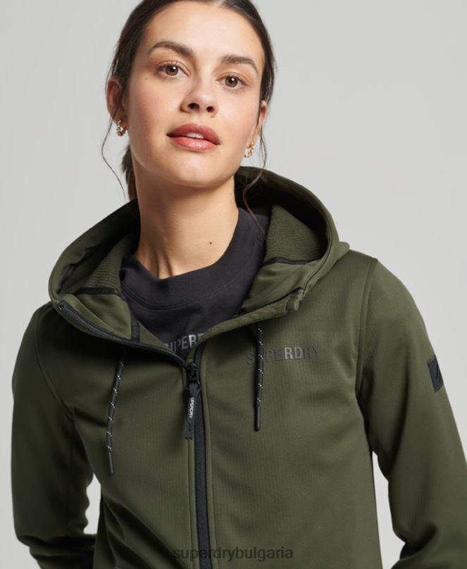 Superdry облекло N00H5614 каки Жени технологично софтшел яке