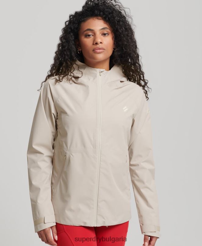 Superdry облекло N00H5616 бежово Жени водоустойчиво яке