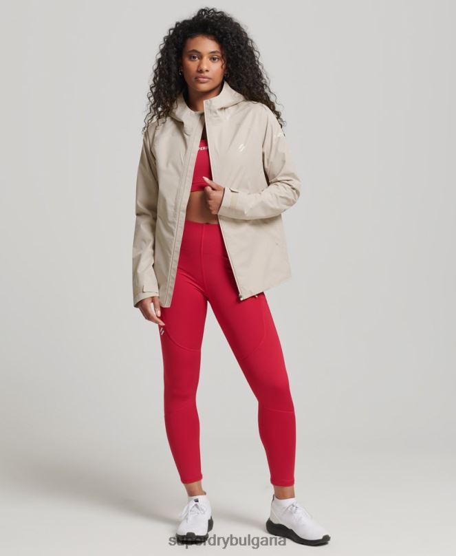 Superdry облекло N00H5616 бежово Жени водоустойчиво яке