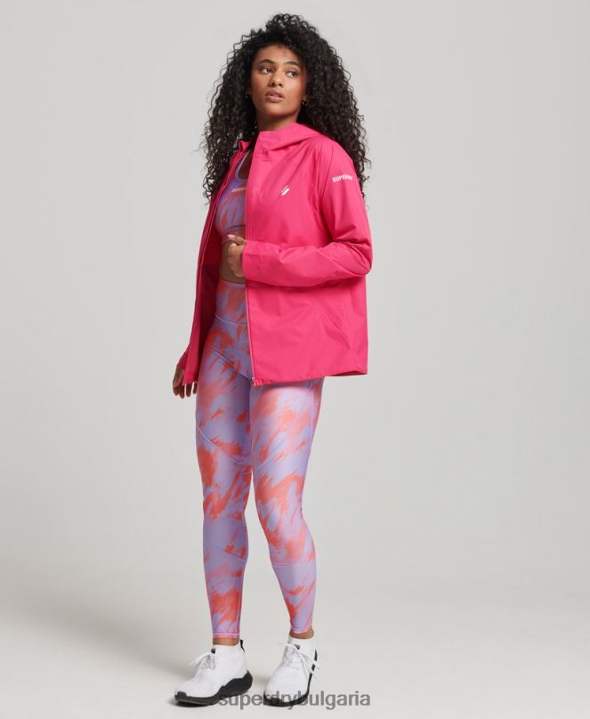 Superdry облекло N00H5617 розово Жени водоустойчиво яке