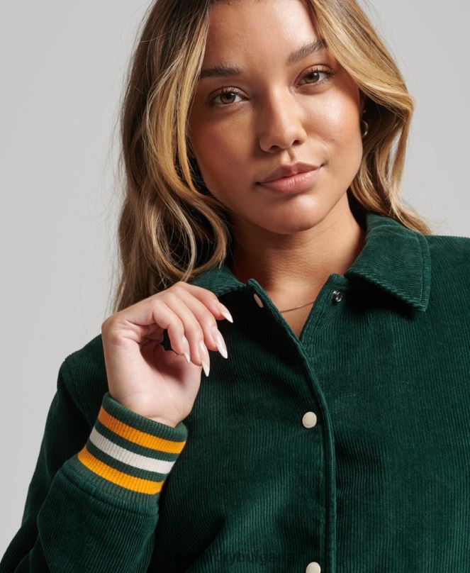 Superdry облекло N00H5618 зелено Жени яке с кордово бомбър