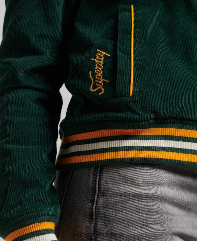 Superdry облекло N00H5618 зелено Жени яке с кордово бомбър