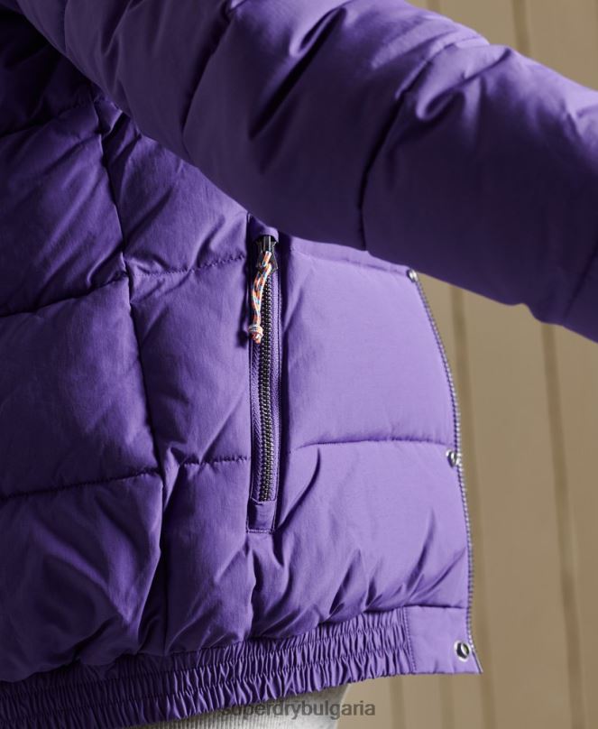 Superdry облекло N00H5621 лилаво Жени източник ретро пухено яке