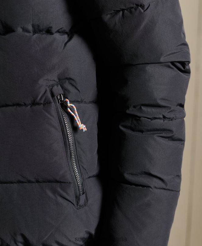 Superdry облекло N00H5625 тъмно сив Жени източник ретро пухено яке