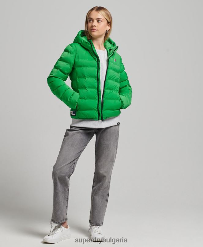 Superdry облекло N00H5626 зелено Жени термозапечатано подплатено яке