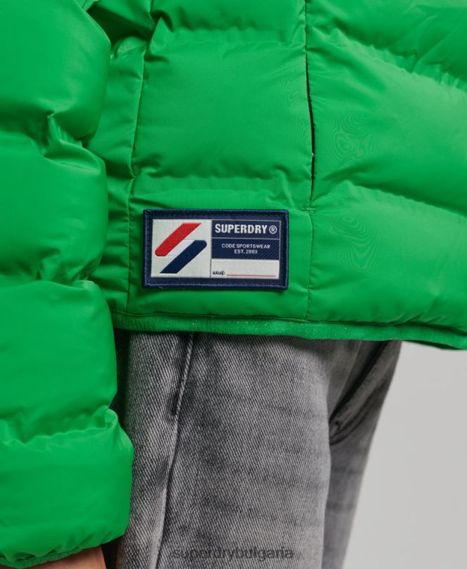 Superdry облекло N00H5626 зелено Жени термозапечатано подплатено яке