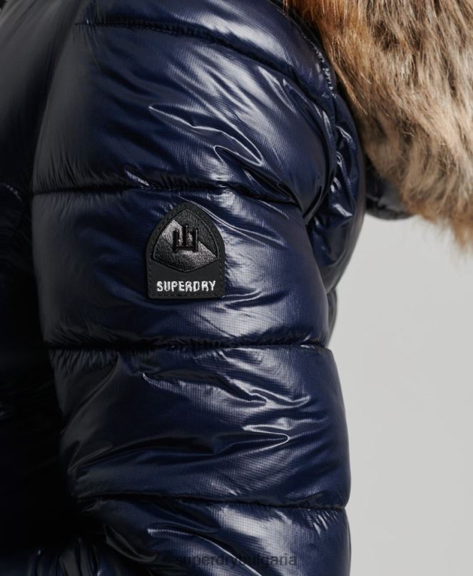 Superdry облекло N00H5629 военноморски флот Жени яке с качулка Mountain Fuji