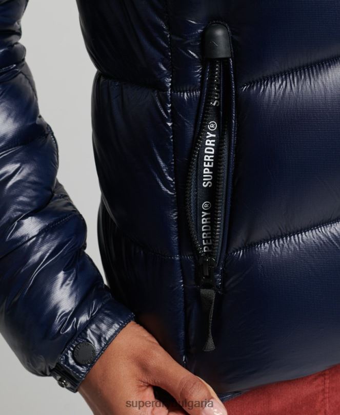 Superdry облекло N00H5629 военноморски флот Жени яке с качулка Mountain Fuji