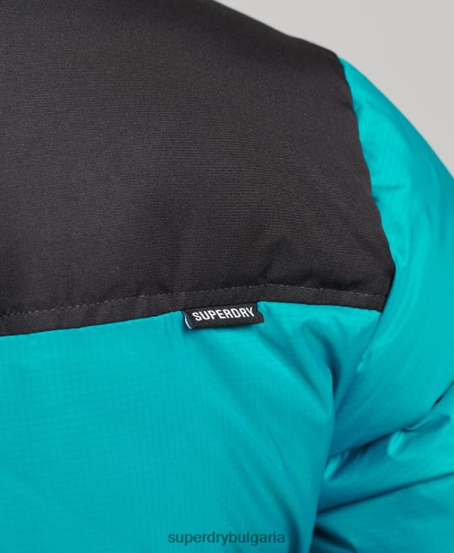 Superdry облекло N00H5631 зелено Жени спортно кодово яке с пуф