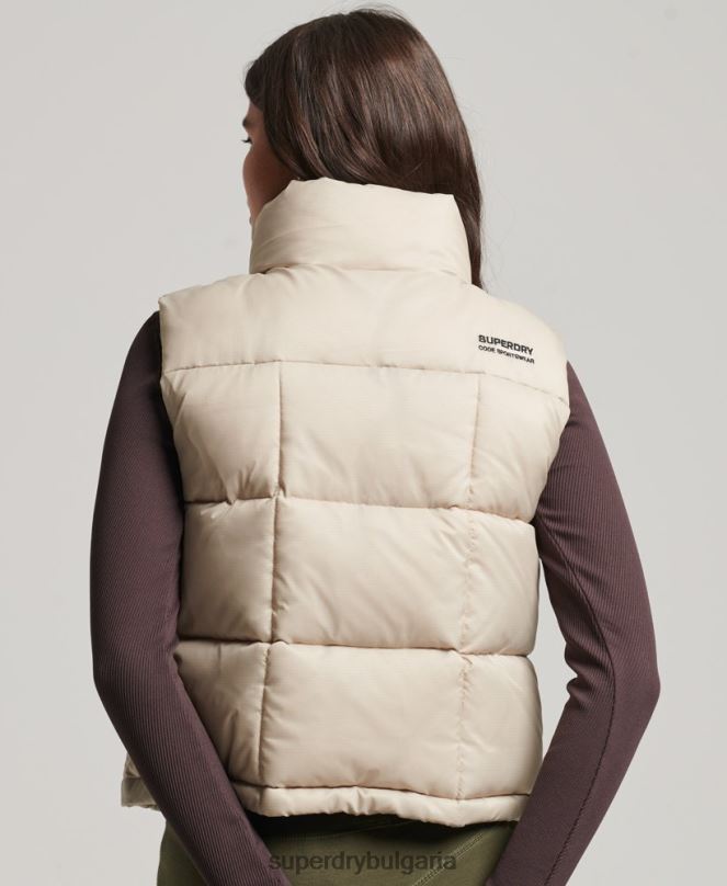 Superdry облекло N00H5632 бежово Жени планинска спортна жилетка