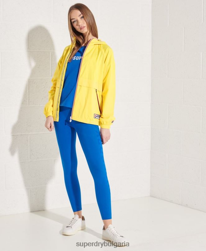 Superdry облекло N00H5637 жълто Жени кодово спортно леко яке