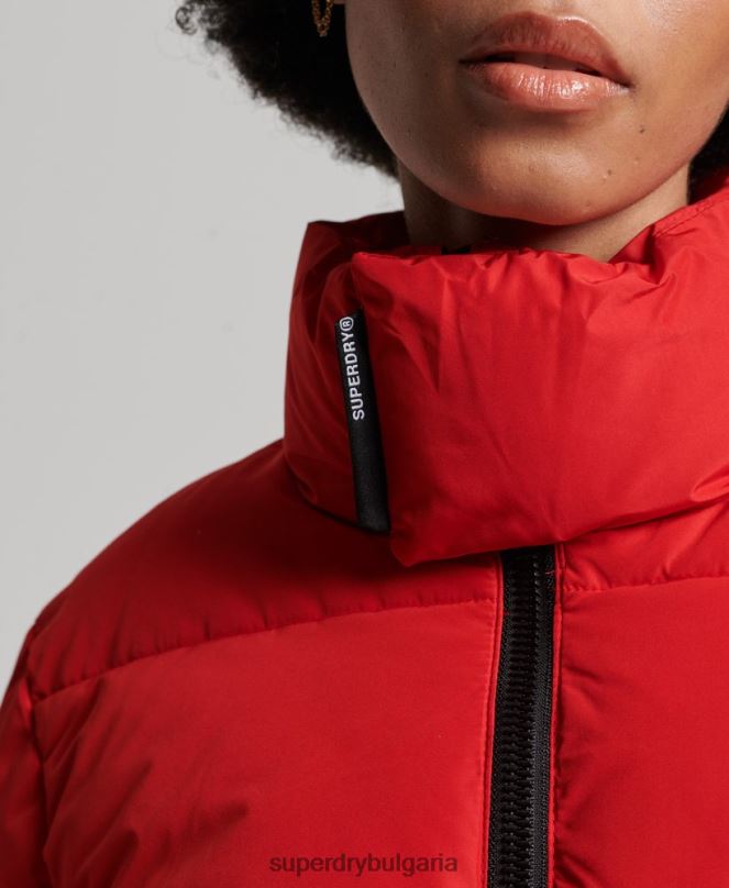 Superdry облекло N00H5640 червен Жени спортно пухено яке с парагади