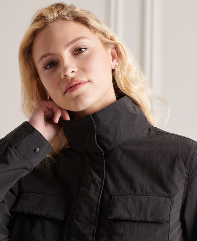 Superdry облекло N00H5641 черен Жени яке ripstop с 6 джоба