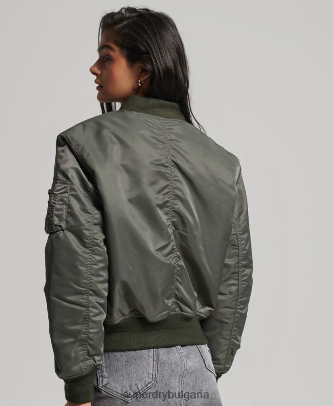 Superdry облекло N00H5644 зелено Жени бомбър яке ma1