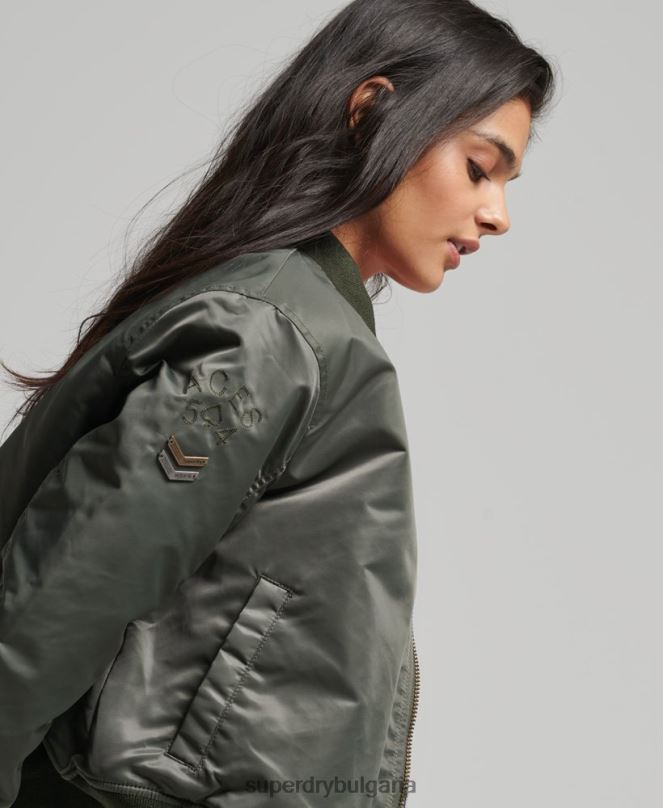 Superdry облекло N00H5644 зелено Жени бомбър яке ma1