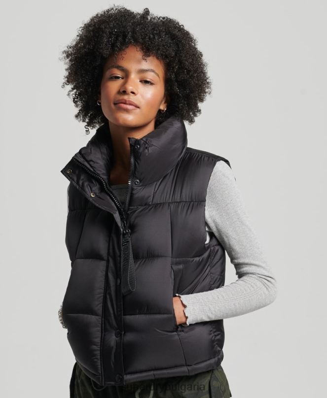 Superdry облекло N00H5646 черен Жени планинска спортна жилетка