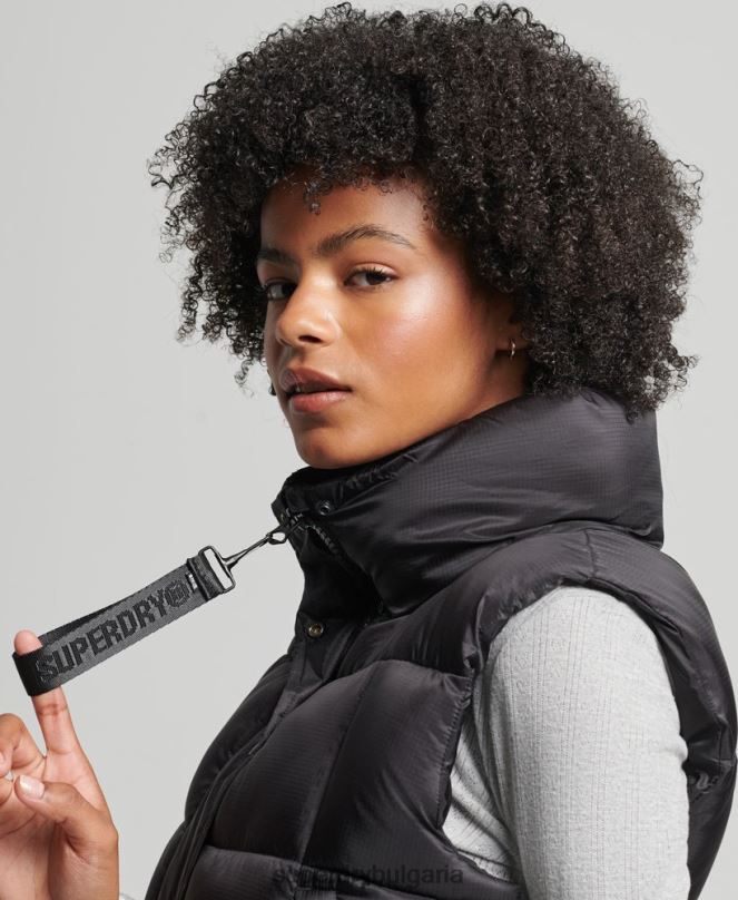 Superdry облекло N00H5646 черен Жени планинска спортна жилетка
