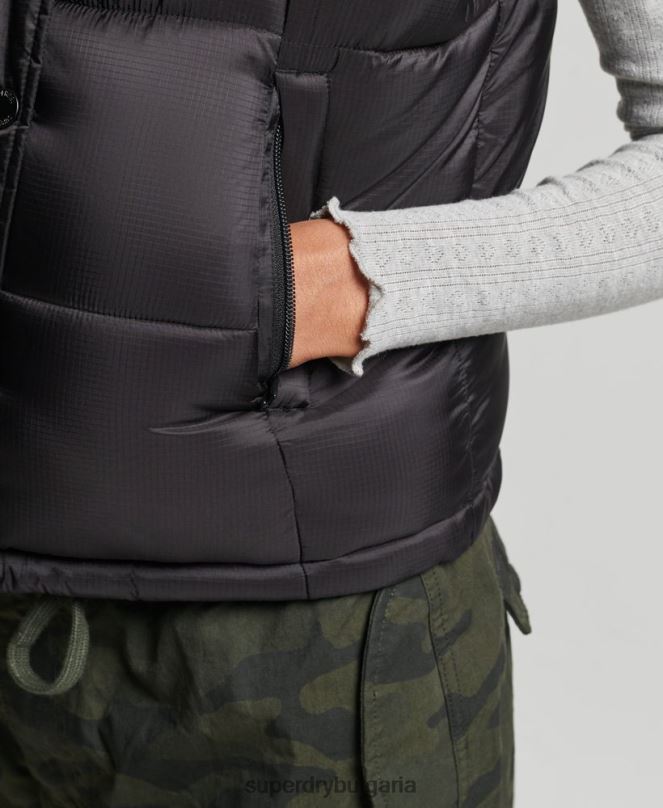 Superdry облекло N00H5646 черен Жени планинска спортна жилетка