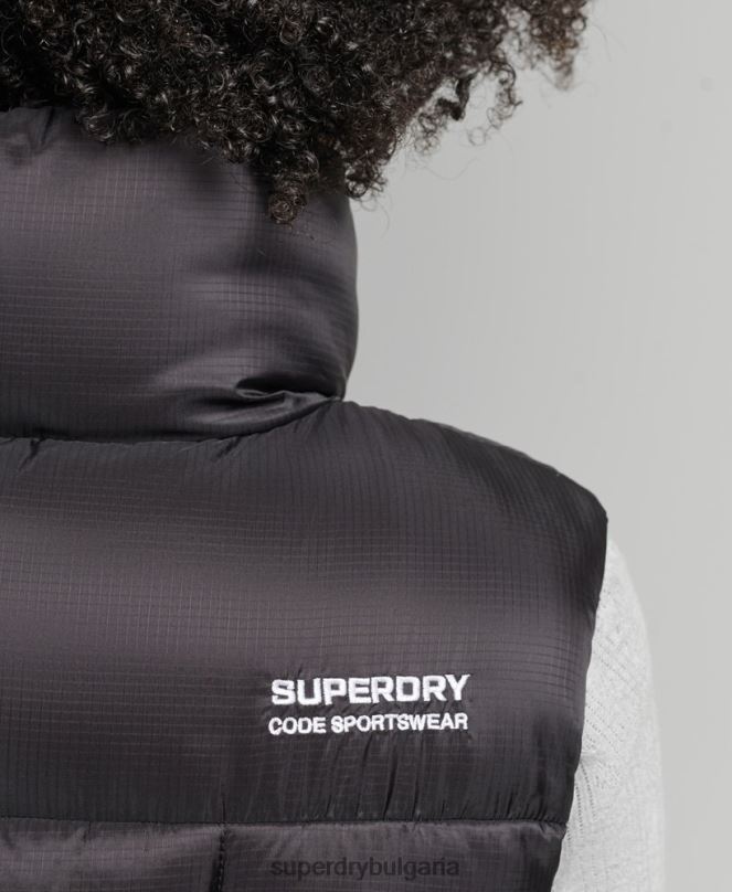 Superdry облекло N00H5646 черен Жени планинска спортна жилетка