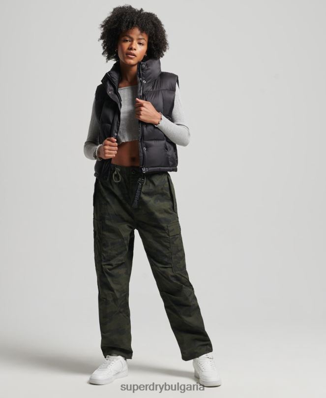 Superdry облекло N00H5646 черен Жени планинска спортна жилетка