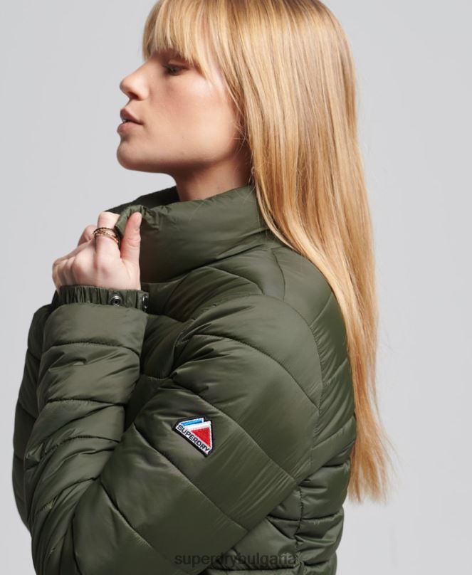 Superdry облекло N00H5652 зелено Жени бомбър яке fuji