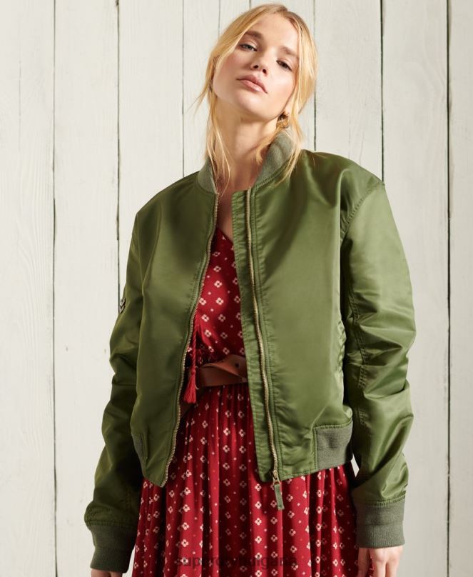 Superdry облекло N00H5656 зелено Жени бомбър яке ma1