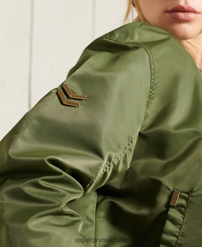 Superdry облекло N00H5656 зелено Жени бомбър яке ma1