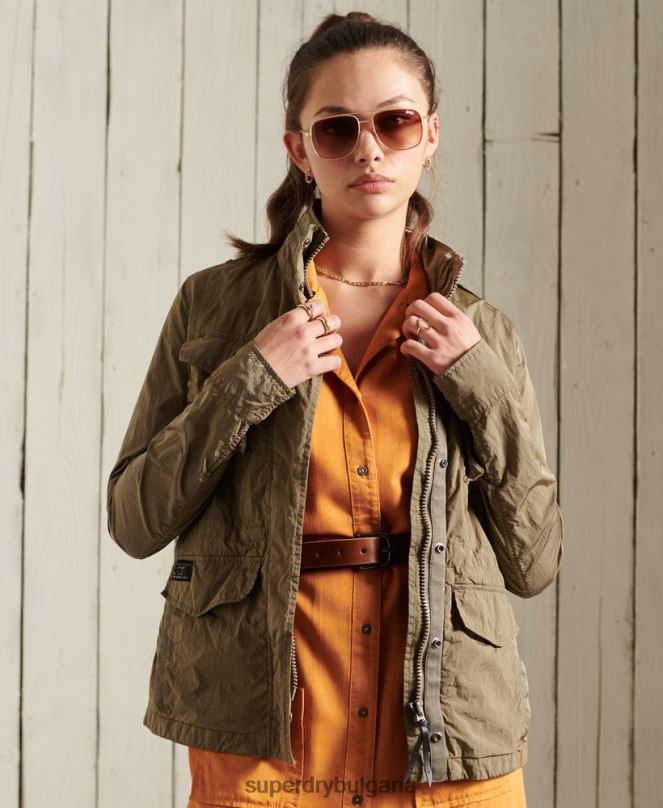 Superdry облекло N00H5657 бежово Жени ново военно яке м65