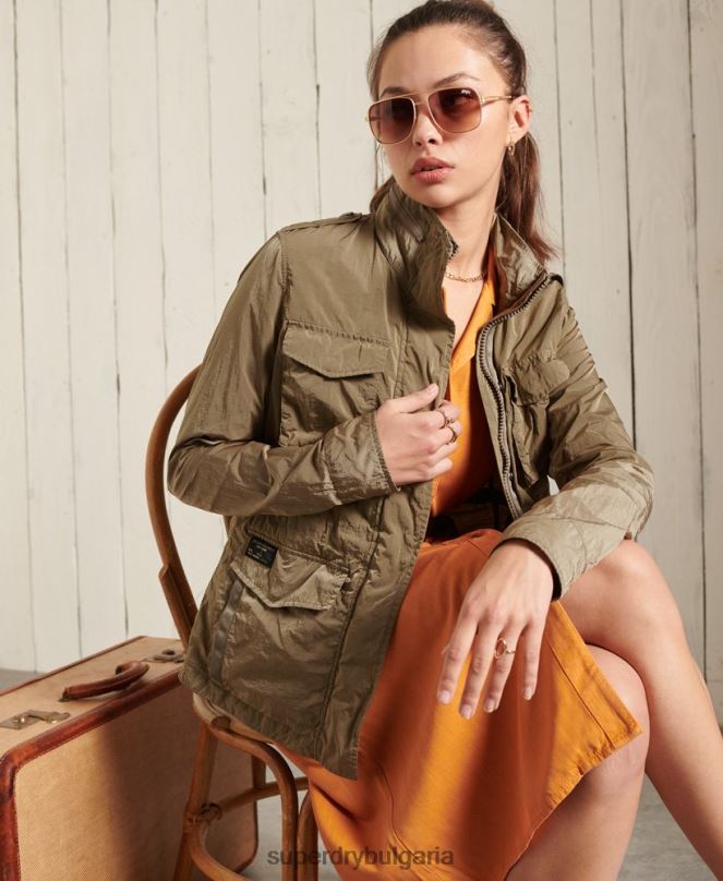 Superdry облекло N00H5657 бежово Жени ново военно яке м65