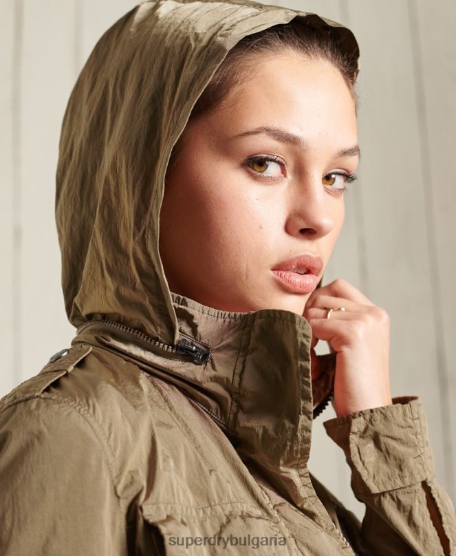 Superdry облекло N00H5657 бежово Жени ново военно яке м65