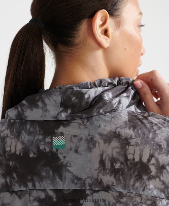 Superdry облекло N00H5665 сиво Жени run лек дъждобран