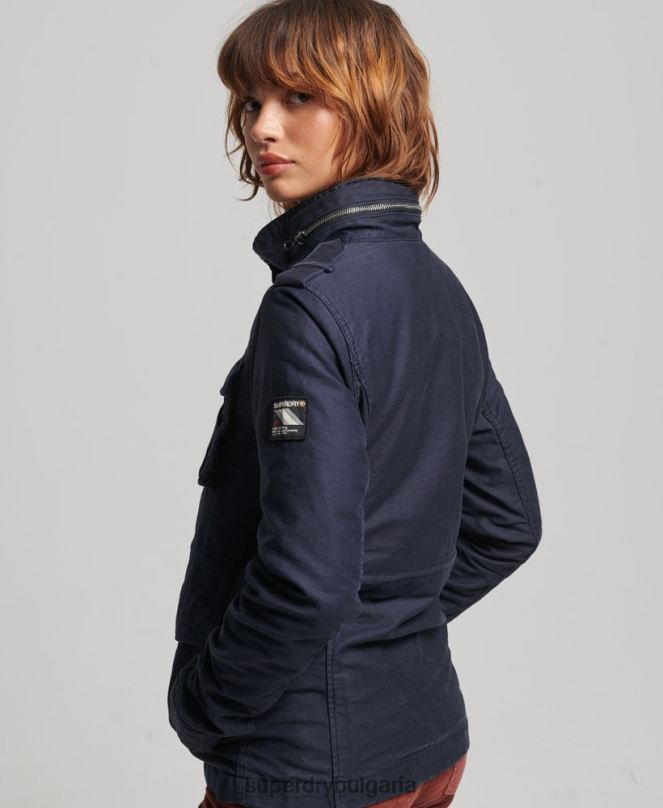 Superdry облекло N00H5667 син Жени Военно яке с подплата от новобранец