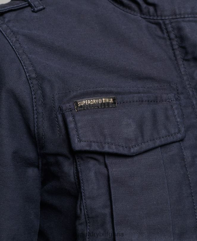 Superdry облекло N00H5667 син Жени Военно яке с подплата от новобранец